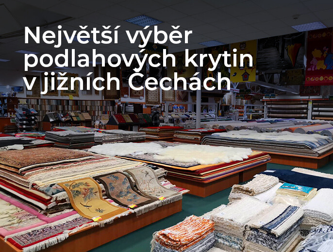 Největší výběr podlahových krytin v jižních Čechách